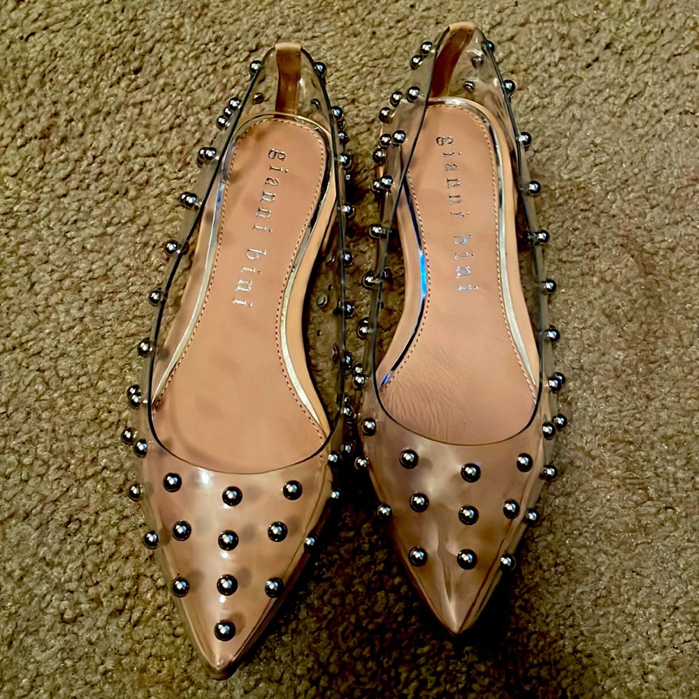 Gianni Bini clear pearl shoes